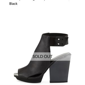 3.1 Phillip LimRunway Juno High-Vamp Leather Sandal, Black, size 8